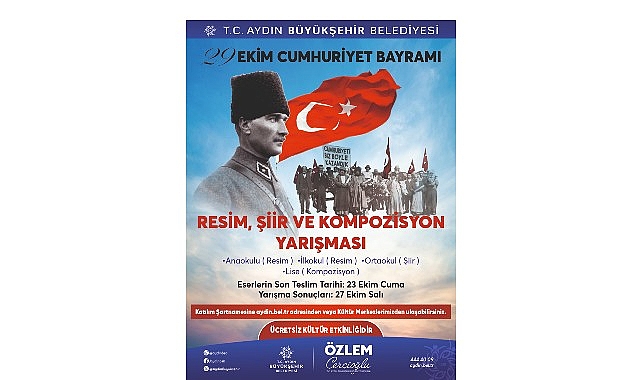 Başkan Çerçioğlu'ndan 29 Ekim'e Özel Ödüllü Resim, Şiir ve Kompozisyon Yarışması