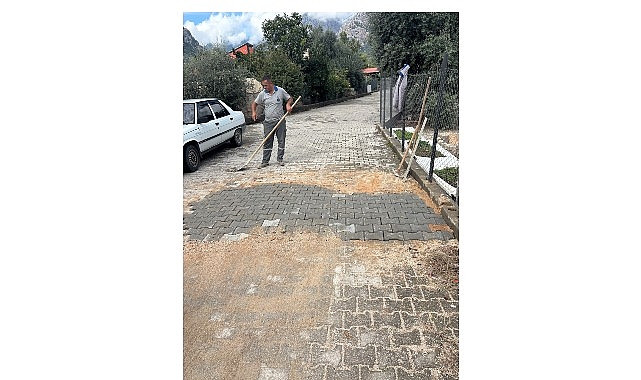 Kemer'de altyapı çalışmaları devam ediyor