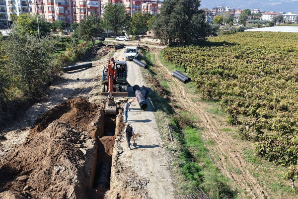 Sarıgöl’de 1.200 metrelik yağmur suyu hattı tamamlandı