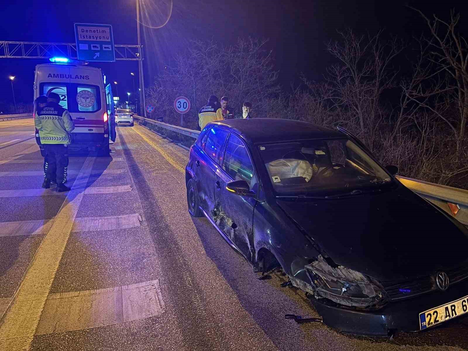 Edirne’de ters yöne giren alkollü sürücü kaza yaptı: 2 yaralı
