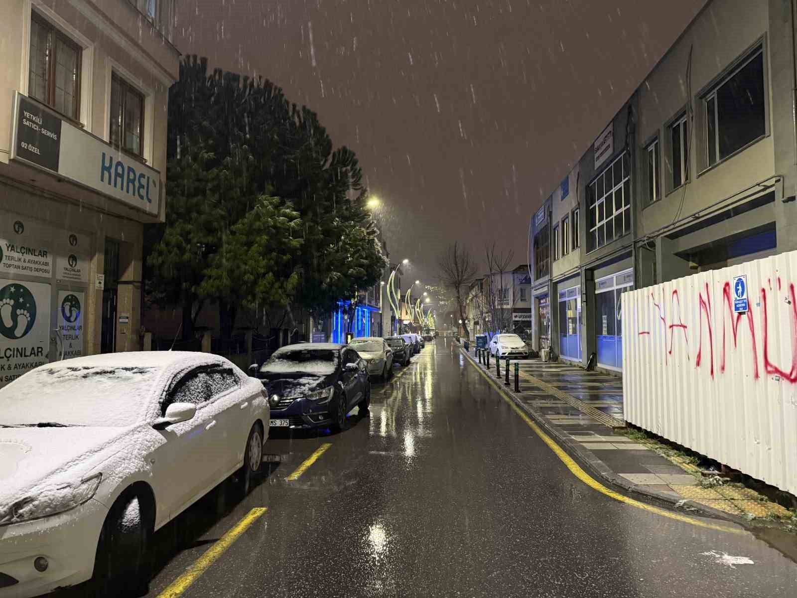 Sakarya’da lapa lapa kar yağışı başladı

