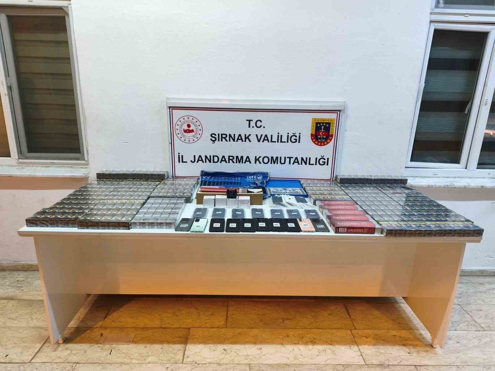 Şırnak’ta jandarma ekipleri 21 milyonluk kaçak ürün ele geçirdi
Şırnak’ta jandarma ekipleri 21 milyonluk kaçak ürün ele geçirdi