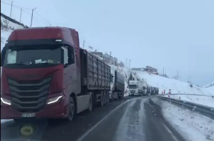 Ardahan’da ulaşıma kar ve tipi engeli
