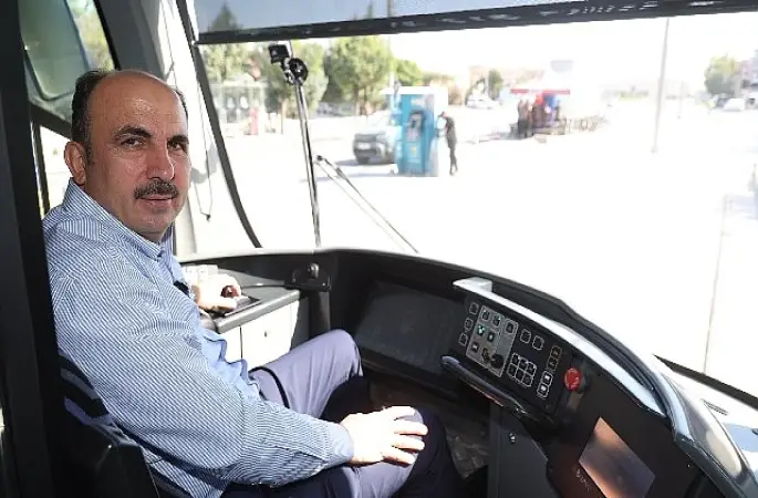 Başkan Altay, Tamamlanan Adliye-Şehir Hastanesi Tramvay Hattı'nda Test Sürüşü Yaptı