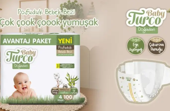Bebeğinizin mutluluğuna pofuduk bir dokunuş, doğadan gelen bakım: Yeni Baby Turco Doğadan