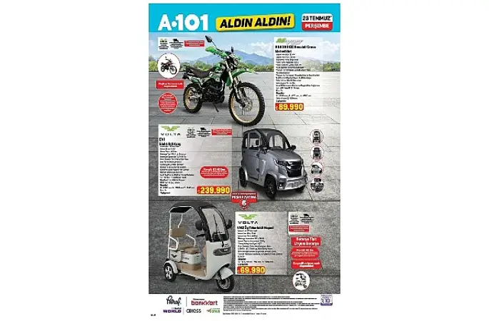 Elektrikli Araç 23 Temmuz'da A101'de
