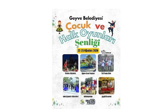 Geyve'de Çocukların Neşesi Halk Oyunlarının Coşkusuyla Buluşacak
