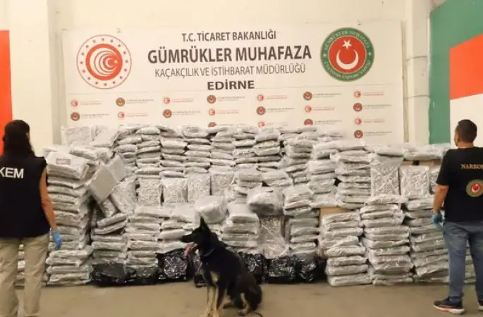 Kapıkule’de 810 kilogram esrar ele geçirildi