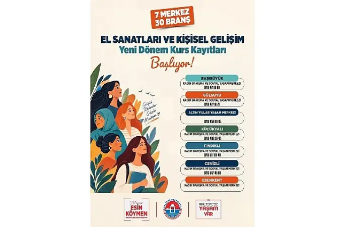 Maltepe Belediyesi'nin kadınlara yönelik yeni dönem kursları başlıyor
