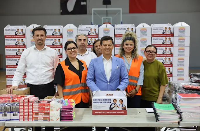 Marmaris'te ihtiyaç sahibi öğrenciler için eğitim desteği başladı