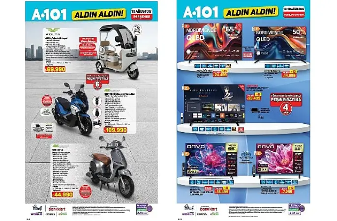 Motosiklet ve Moped Modelleri 13 Ağustos'ta A101'de 