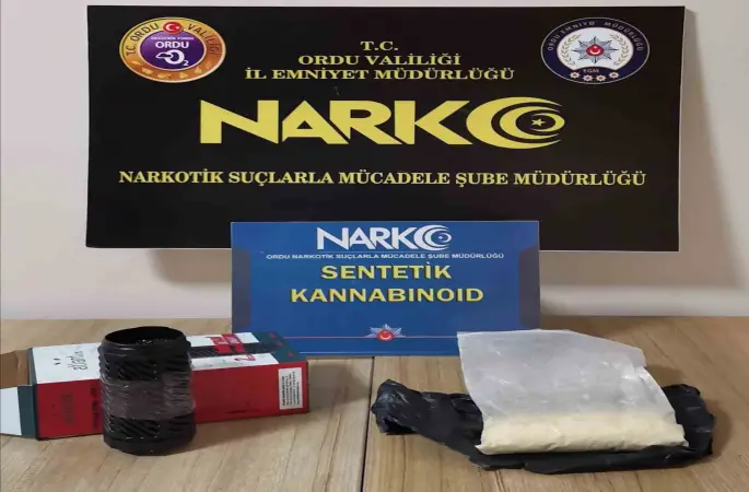 Ordu’da otobüsteki yolcunun üzerinde uyuşturucu madde ele geçirildi: 1 tutuklu
